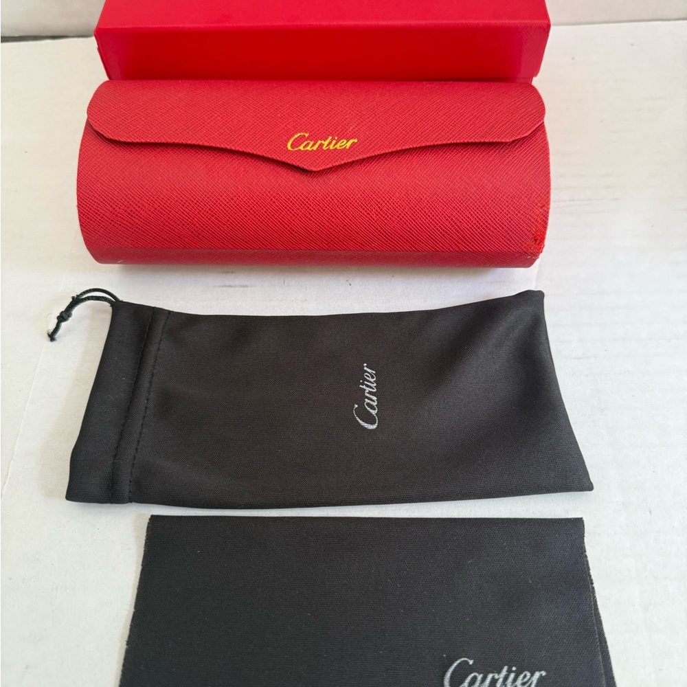 Cartier Red Case with Black Pouches